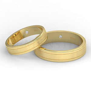 AROS DE MATRIMONIO DE ORO Y DIAMANTES