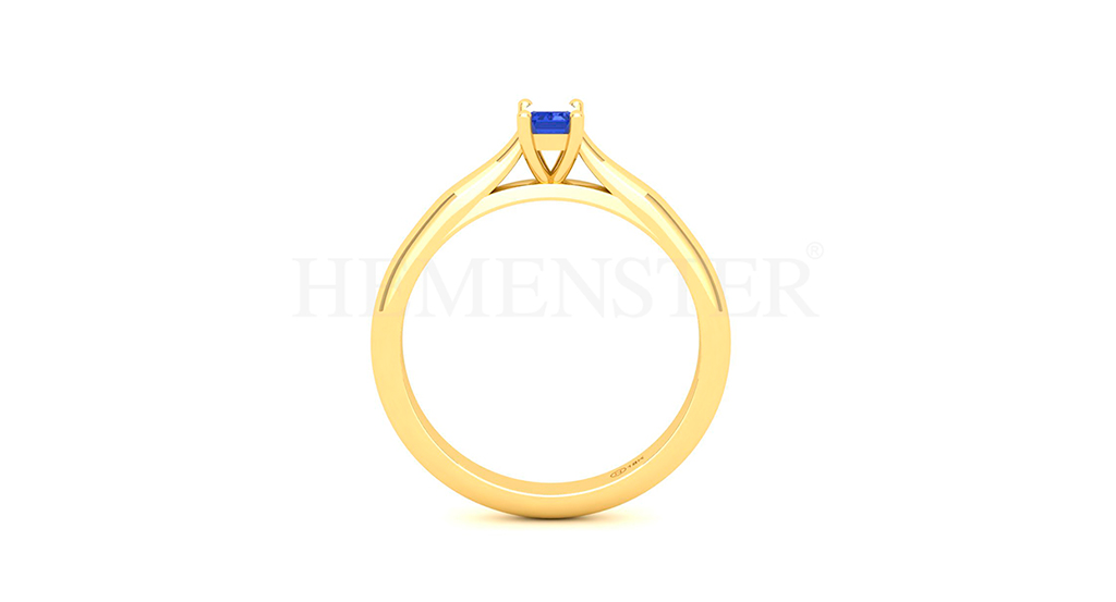 Anillo de oro con gemas de colores