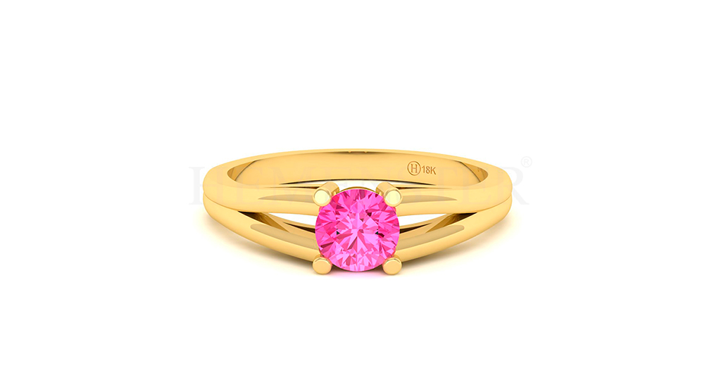 Anillo de oro con gemas de colores