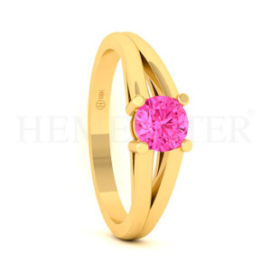 Anillo de oro con gemas de colores