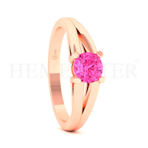 Anillo de oro con gemas de colores