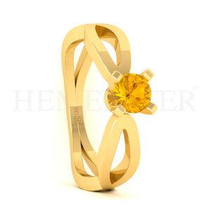 Anillo de oro con gemas de colores