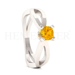 Anillo de oro con gemas de colores