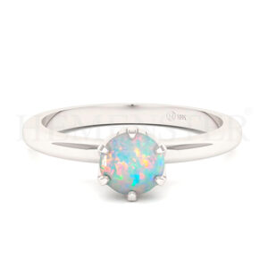 Anillo de oro con gemas de colores