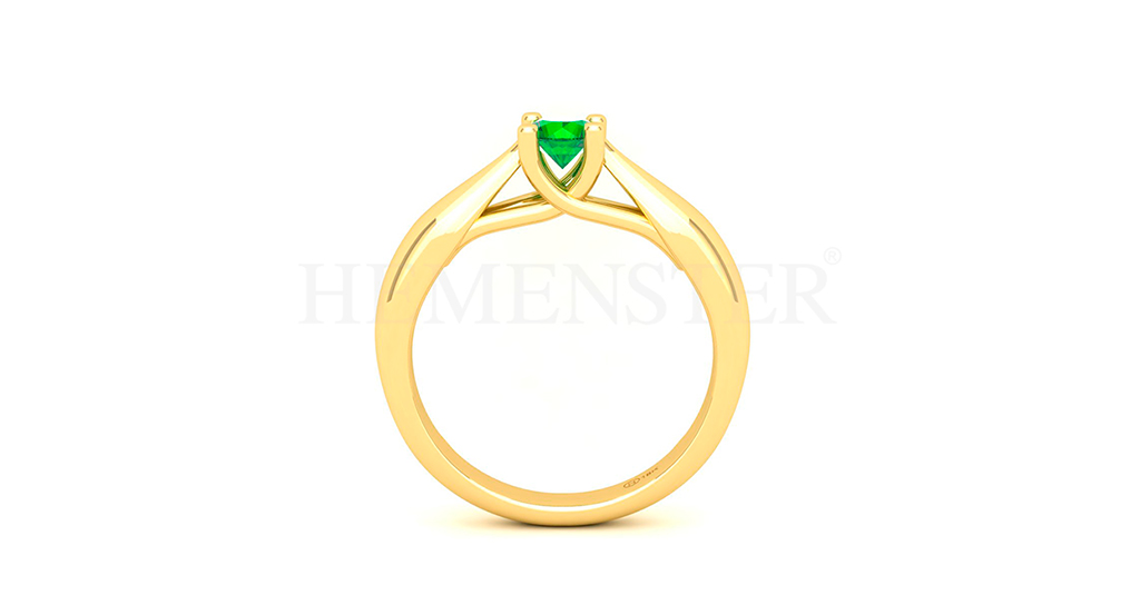Anillo de oro con gemas de colores