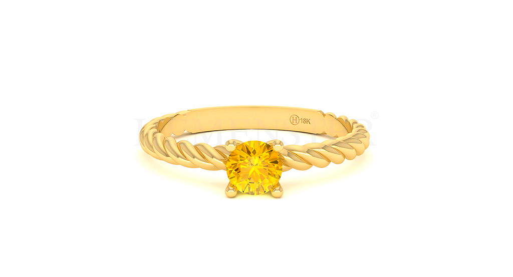 Anillo de oro con gemas de colores