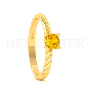 Anillo de oro con gemas de colores