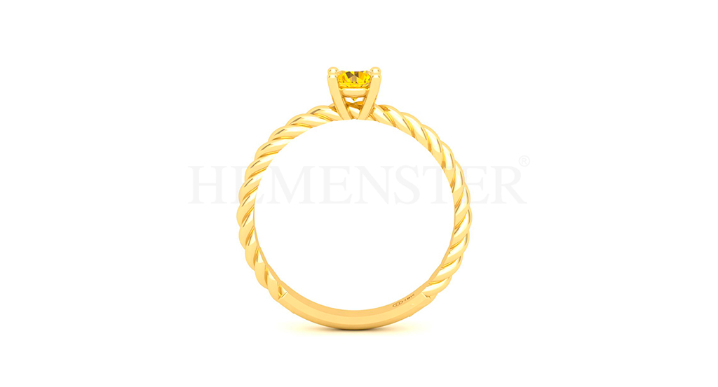 Anillo de oro con gemas de colores