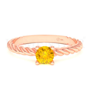 Anillo de oro con gemas de colores