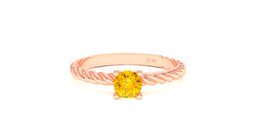 Anillo de oro con gemas de colores