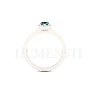 anillo de oro con esmeralda y diamantes