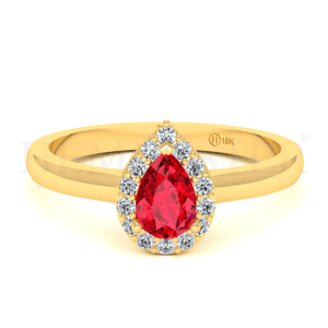 Anillo de oro con Rubi