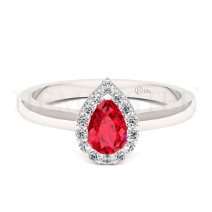 Anillo de oro con Rubi