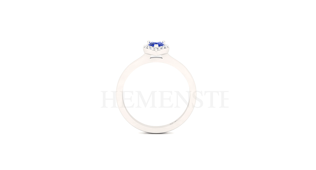 Anillo de oro con tanzanita