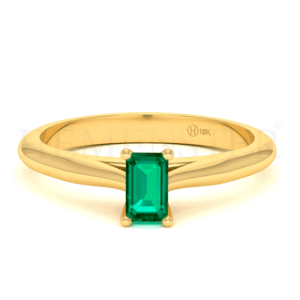 Anillo de compromiso estilo catedral