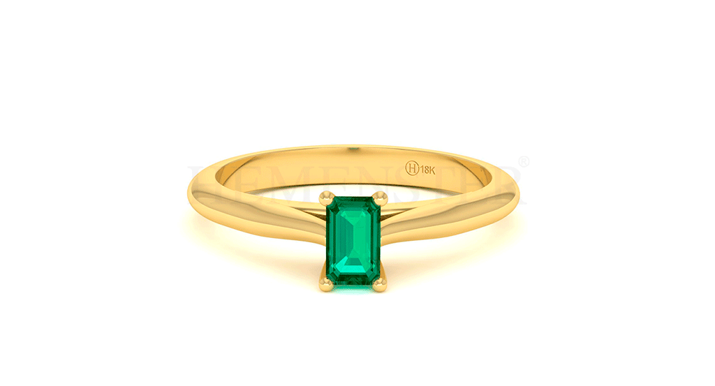 Anillo de compromiso estilo catedral