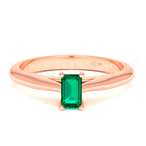 Anillo de compromiso estilo catedral