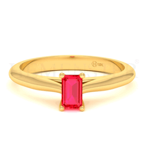 Anillo de oro con Rubi esmeralda