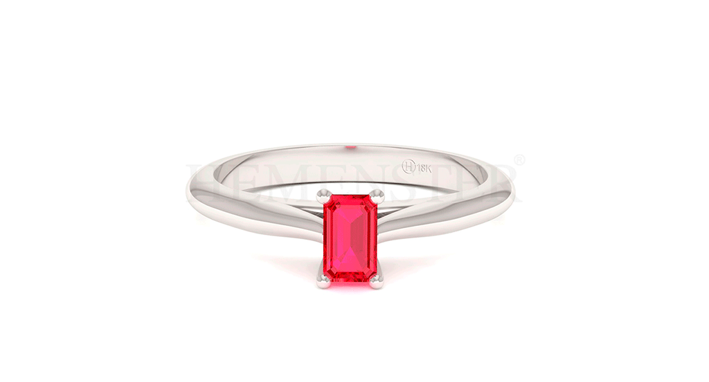 Anillo de oro con Rubi esmeralda