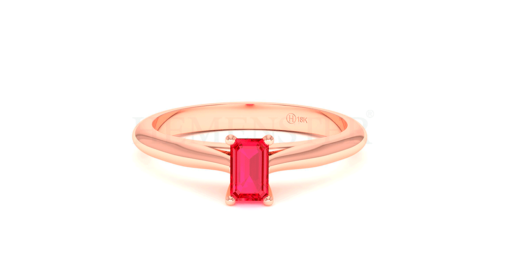 Anillo de oro con Rubi esmeralda