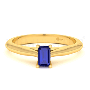 Anillo de oro con zafiro