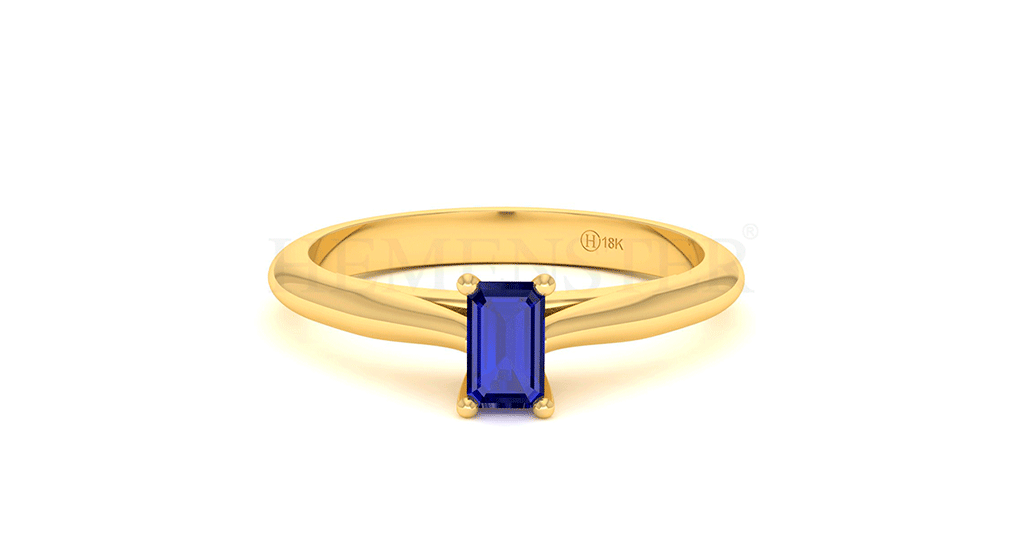 Anillo de oro con zafiro