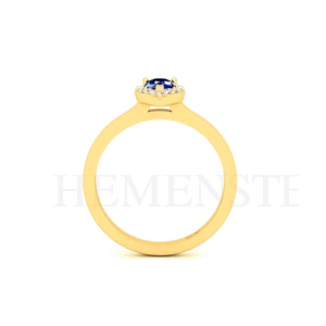 Anillo de oro con zafiro