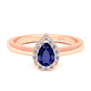 Anillo de oro con zafiro