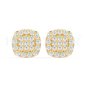 Aretes de mujer de oro y diamantes