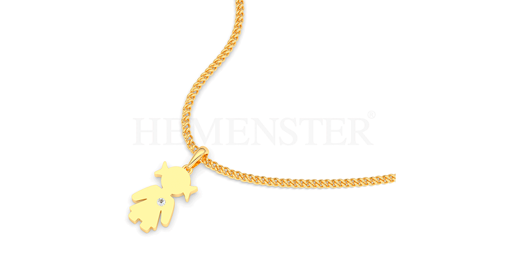 Dije de oro con forma de niña