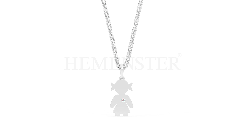 Dije de oro con forma de niña