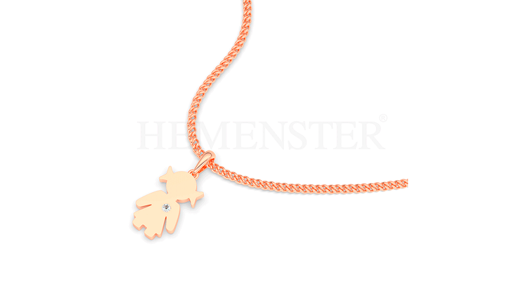 Dije de oro con forma de niña