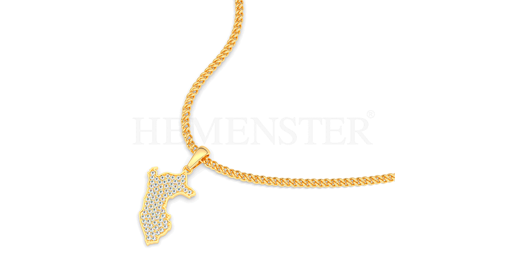 dije de oro y diamantes para hombre