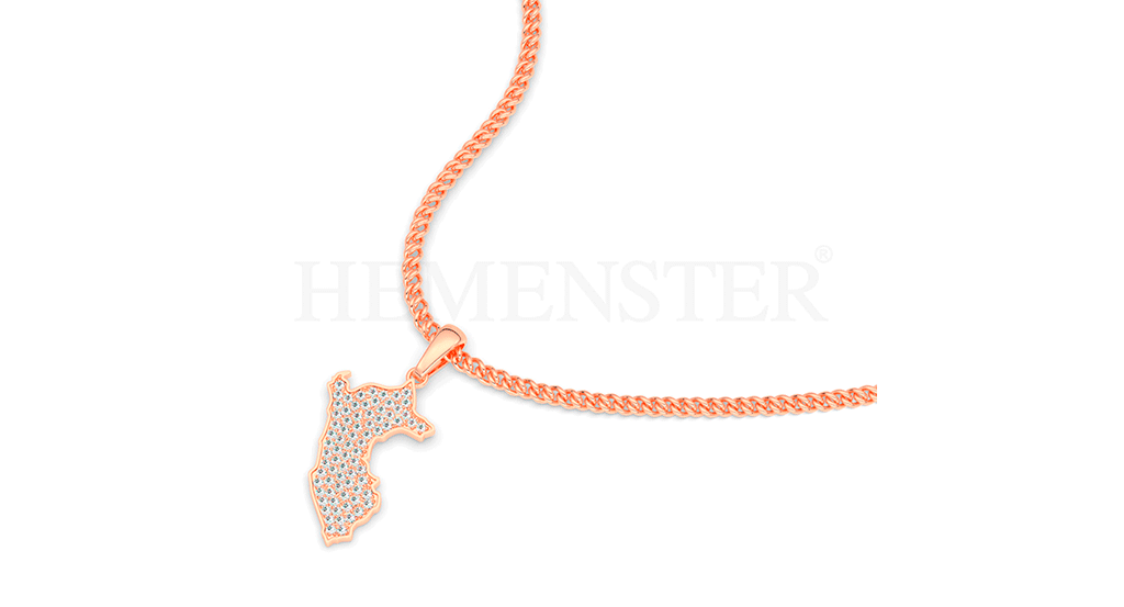 dije de oro y diamantes para hombre